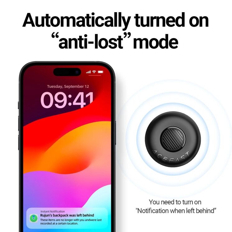 Набір трекерів Acefast S1 Findy (4 pack) 230mAh - Black (981972B) Набір трекерів Acefast S1 Findy (4 pack) 230mAh - Black: фото 14 з 15