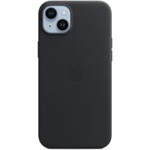Оригінальний чохол Leather Case with MagSafe для Apple iPhone 14 Plus (MPP93ZE/A) - Midnight: фото 1 з 5