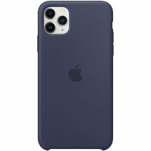 Оригинальный чехол Silicone Case для Apple iPhone 11 Pro Max (MWYW2ZM/A) - Midnight Blue: фото 1 из 3
