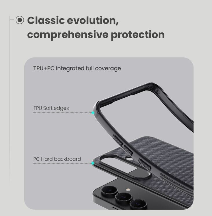 Пластиковий чохол NILLKIN Frosted Shield Pro Magnetic для Samsung Galaxy S25 FE (S731) - Black: фото 8 з 18