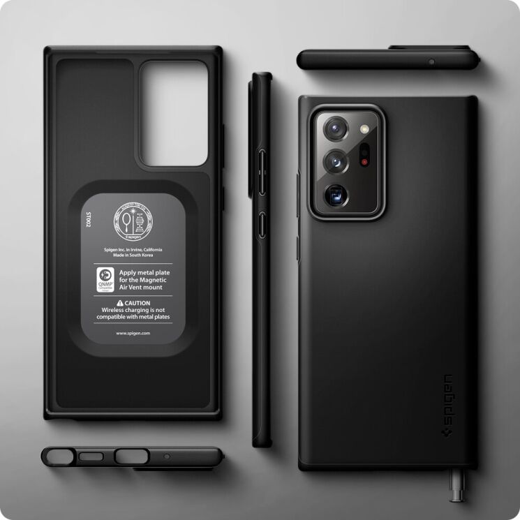 Пластиковый чехол Spigen (SGP) Thin Fit для Samsung Galaxy Note 20 Ultra (N985) - Black: фото 10 из 15