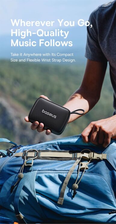 Портативная акустика Baseus OS AeQur 30 Mini (A20077900123-00) - Cosmic Black: фото 14 из 23