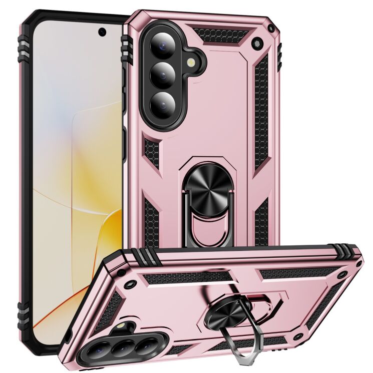 Противоударный чехол с подставкой Deexe Armor Case для Samsung Galaxy A57 (A576) - Rose Gold: фото 1 из 7