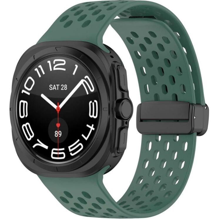 Ремешок Deexe Astra Strap для Samsung Galaxy Watch Ultra (47mm) - Dark Green: фото 4 из 9