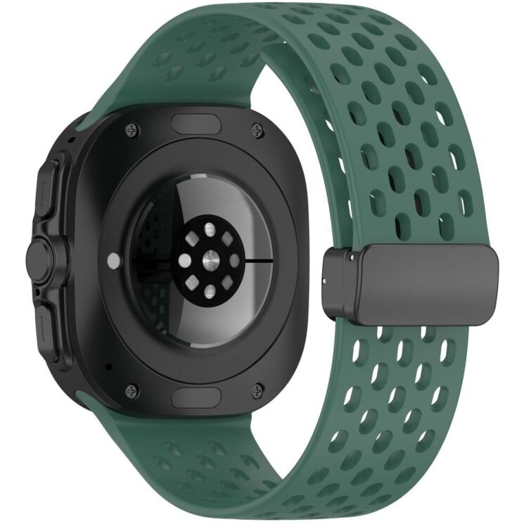 Ремешок Deexe Astra Strap для Samsung Galaxy Watch Ultra (47mm) - Dark Green: фото 1 из 9