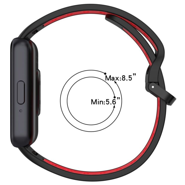 Ремешок Deexe Dot Color для Samsung Galaxy Fit 3 - Black / Grey: фото 7 из 7
