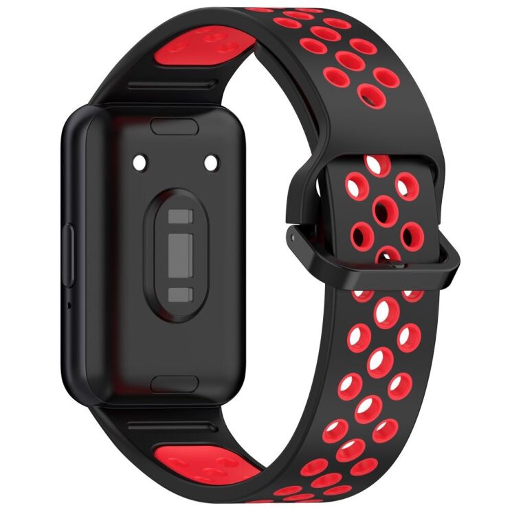 Ремешок Deexe Dot Color для Samsung Galaxy Fit 3 - Black / Red: фото 2 из 7