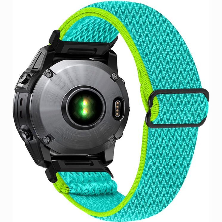 Ремешок Deexe Knitted Strap для Garmin Fenix 8 (47mm) / Fenix E (47mm) / Quatix 8 (47mm) - Yellowgreen: фото 1 из 5