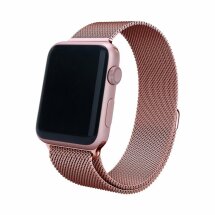 Ремешок Deexe Milanese Stainless Steel для Apple Watch 46 / 45 / 44 / SE 44 / 42 (Series 1-3) / Ultra / Ultra 2 - Pink: фото 1 из 12