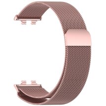 Ремешок Deexe Milanese Stainless Steel для Huawei Band 11 Pro / Band 11 - Rose Pink: фото 1 из 5