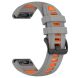 Ремінець Deexe Modern Strap для годинників Garmin з шириною кріплення QuickFit 20mm - Grey / Orange (270816HO). Фото 3 з 7