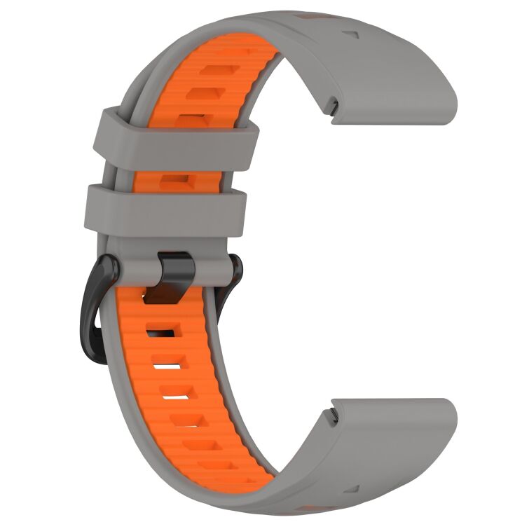 Ремінець Deexe Modern Strap для годинників Garmin з шириною кріплення QuickFit 20mm - Grey / Orange: фото 2 з 7