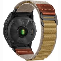 Ремінець Deexe Nylon Leather для Garmin з кріпленням Quick Fit 26mm - Wheat: фото 1 з 6