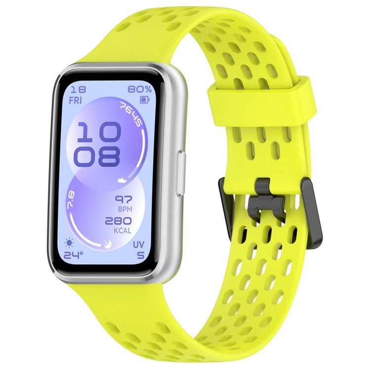 Ремешок Deexe Ocean Strap для Huawei Band 11 Pro / Band 11 - Yellowgreen (410604YG) Ремешок Deexe Ocean Strap для Huawei Band 11 Pro / Band 11 - Yellowgreen: фото 4 из 9