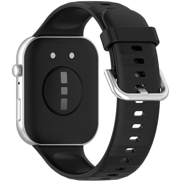 Ремінець Deexe Silicone Band для Huawei Watch Fit 3 / Fit 4 / Fit 4 Pro - Black: фото 1 з 10