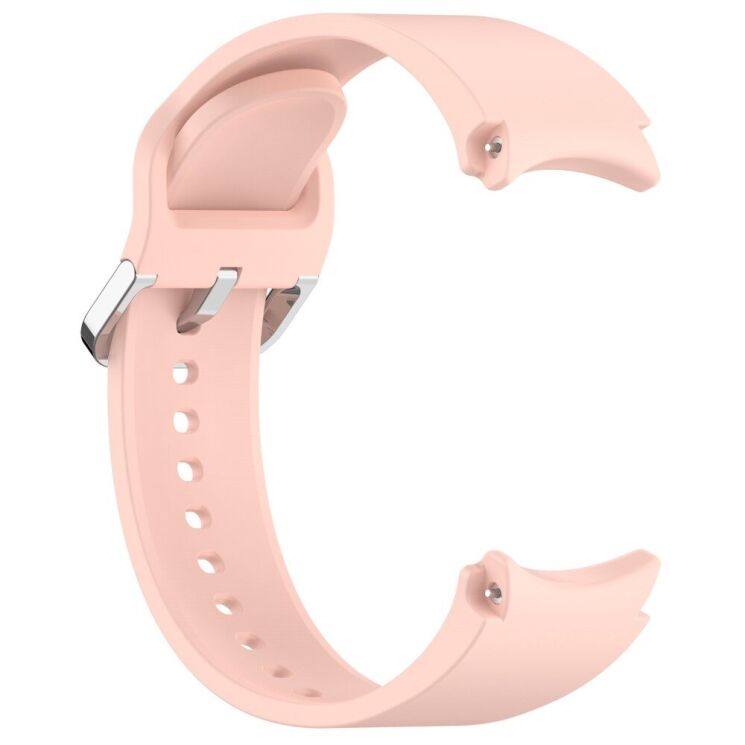 Ремешок Deexe Silicone Band для Samsung Galaxy Watch 4 / 4 Classic / 5 / 5 Pro / 6 / 6 Classic / 7 / FE - Light Pink: фото 4 из 8