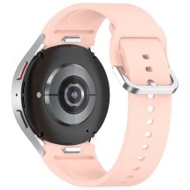 Ремешок Deexe Silicone Band для Samsung Galaxy Watch 4 / 4 Classic / 5 / 5 Pro / 6 / 6 Classic / 7 / FE - Light Pink: фото 1 из 8