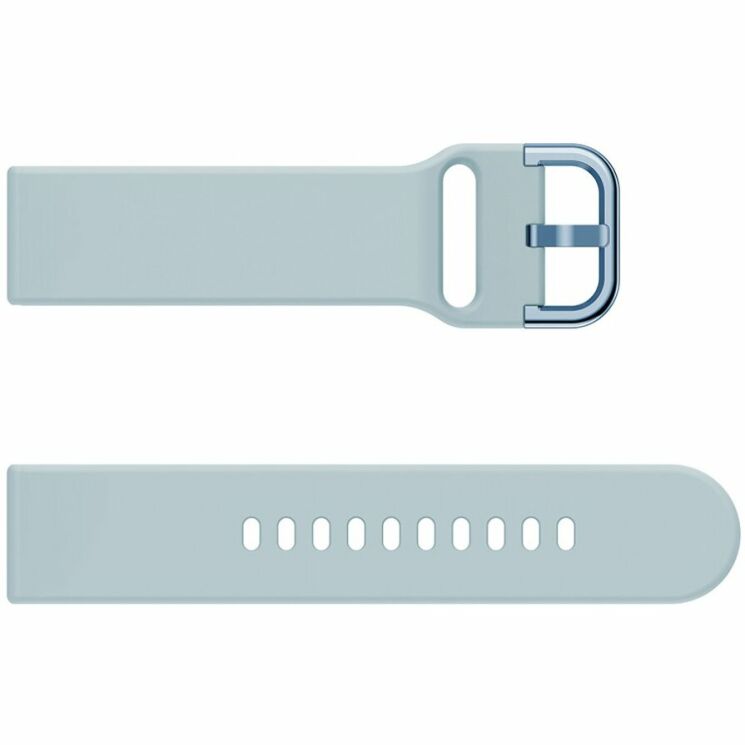 Ремешок Deexe Soft Silicone для часов с шириной крепления 20мм - Baby Blue: фото 4 из 4