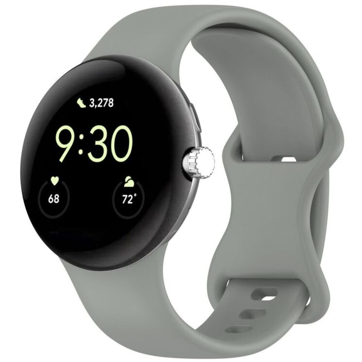 Ремешок Deexe Soft Touch для Google Pixel Watch 3 (45mm) - Grey: фото 4 из 5