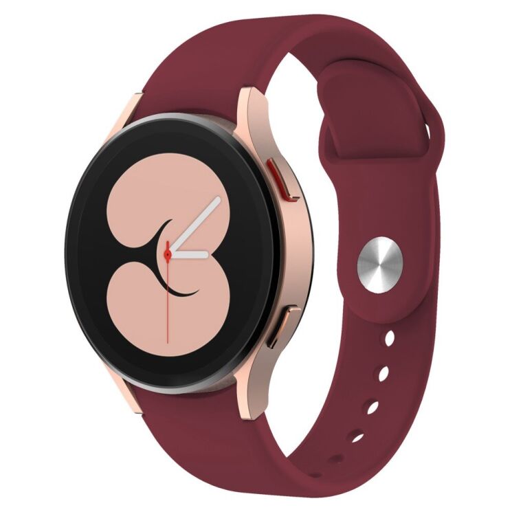 Ремінець Deexe Soft Touch для Samsung Galaxy Watch 5 (40/44mm) / 5 Pro (45mm) - Wine Red: фото 1 з 3