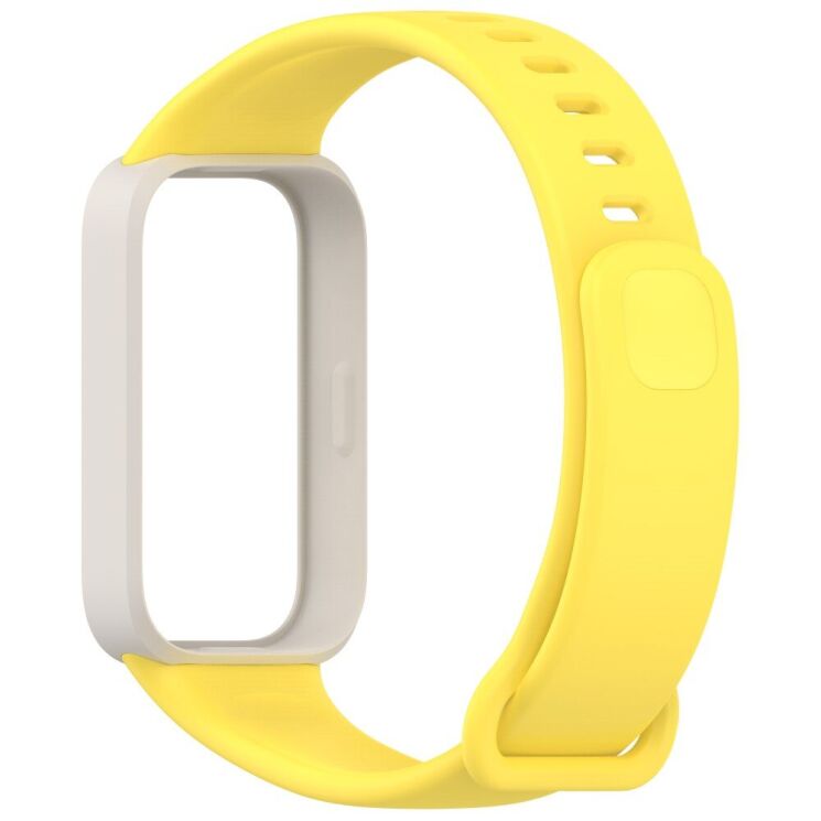 Ремешок Deexe Soft Touch для Xiaomi Mi Smart Band 9 Active / Redmi Band 3 - Yellow: фото 3 из 12