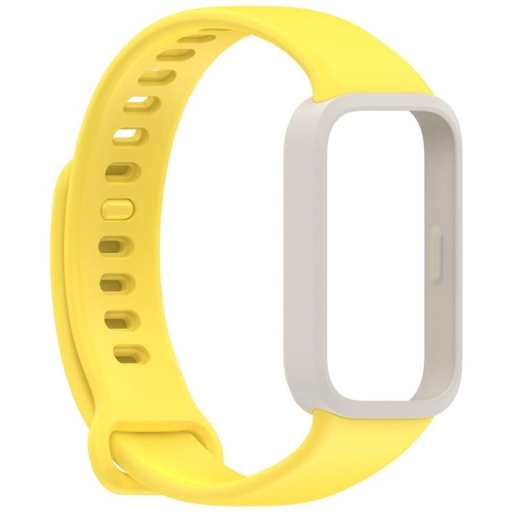Ремешок Deexe Soft Touch для Xiaomi Mi Smart Band 9 Active / Redmi Band 3 - Yellow: фото 4 из 12