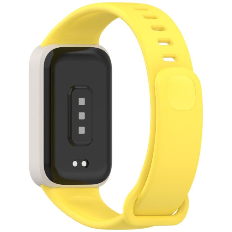 Ремешок Deexe Soft Touch для Xiaomi Mi Smart Band 9 Active / Redmi Band 3 - Yellow: фото 1 из 12