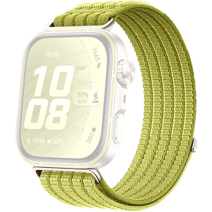 Ремешок Deexe Soft Weave для Huawei Watch Fit 4 Pro / Fit 4 / Fit 3 - Light Green: фото 1 из 5