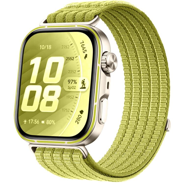Ремешок Deexe Soft Weave для Huawei Watch Fit 4 Pro / Fit 4 / Fit 3 - Light Green: фото 2 из 5