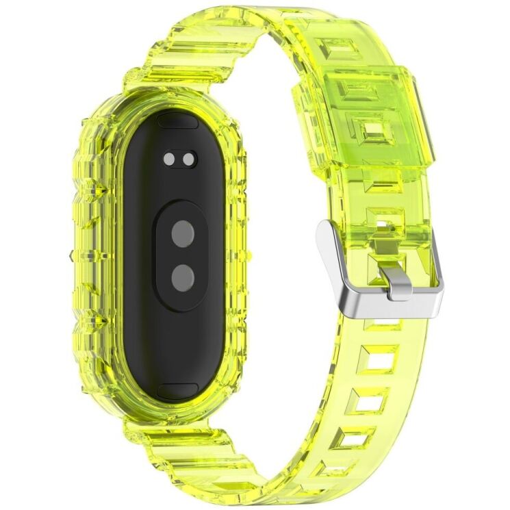 Ремешок Deexe Solid Color для Xiaomi Mi Smart Band 8 / 9 - Transparent Yellow: фото 2 из 9