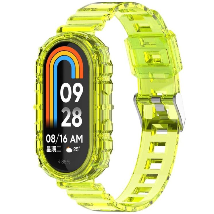 Ремешок Deexe Solid Color для Xiaomi Mi Smart Band 8 / 9 - Transparent Yellow: фото 1 из 9