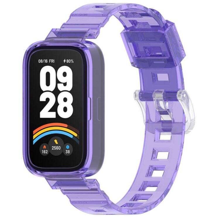 Ремешок Deexe Solid Color для Xiaomi Mi Smart Band 9 Active / Redmi Band 3 - Starry / Purple: фото 2 из 11
