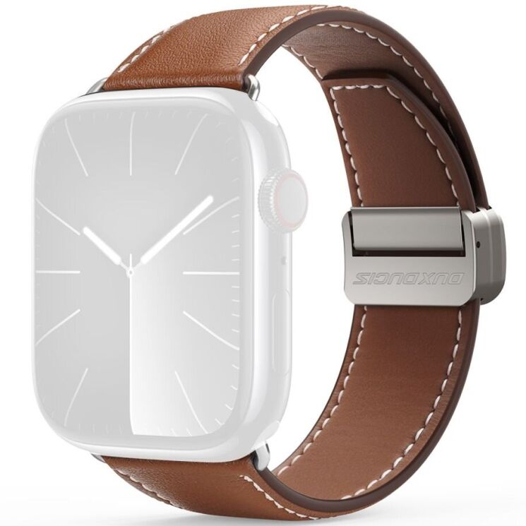 Ремінець DUX DUCIS YA Series для Apple Watch 46 / 45 / 44 / SE 44 / 42 (Series 1-3) / Ultra / Ultra 2 - Brown: фото 1 з 12