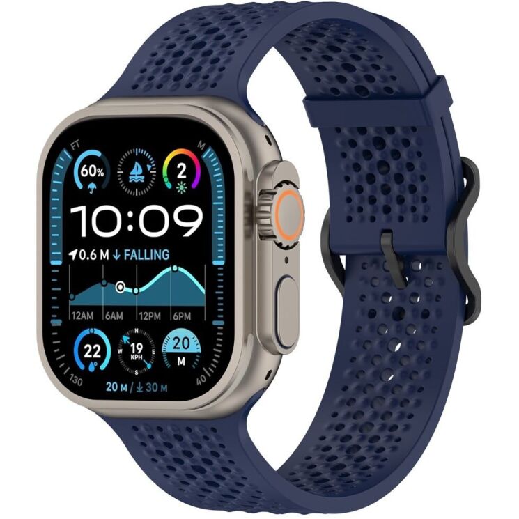 Ремінець Reframe Holes Fit для Apple Watch 49 / 46 / 45 / 44 / SE 44 / 42 (Series 1-3) / Ultra / Ultra 2 - Midnight Blue: фото 4 з 7