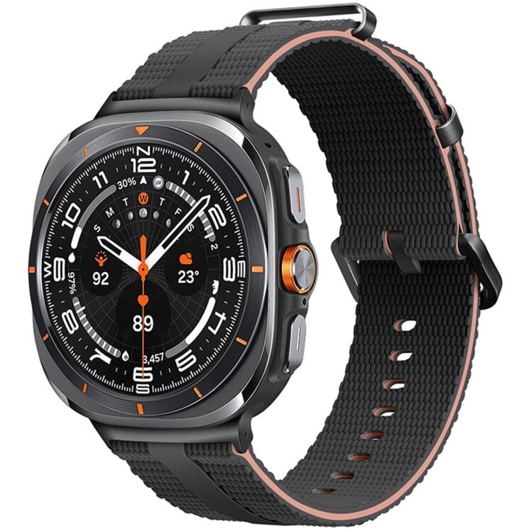 Ремешок Reframe Sport Linear для Samsung Galaxy Watch Ultra (47mm) / Ultra (2025) - Black / Pink (358074BP) Ремешок Reframe Sport Linear для Samsung Galaxy Watch Ultra (47mm) / Ultra (2025) - Black / Pink: фото 2 из 5