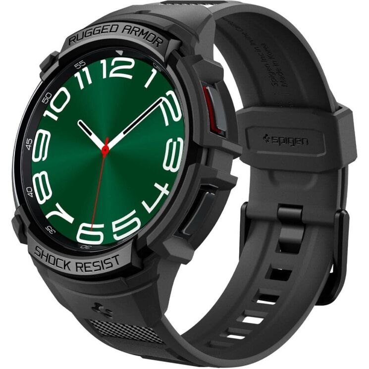 Ремінець з чохолом Spigen (SGP) Rugged Armor Pro (FW) для Samsung Galaxy Watch 6 Classic (47mm) ACS06488 - Black: фото 1 з 20
