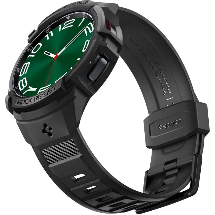 Ремінець з чохолом Spigen (SGP) Rugged Armor Pro (FW) для Samsung Galaxy Watch 6 Classic (47mm) ACS06488 - Black: фото 3 з 20