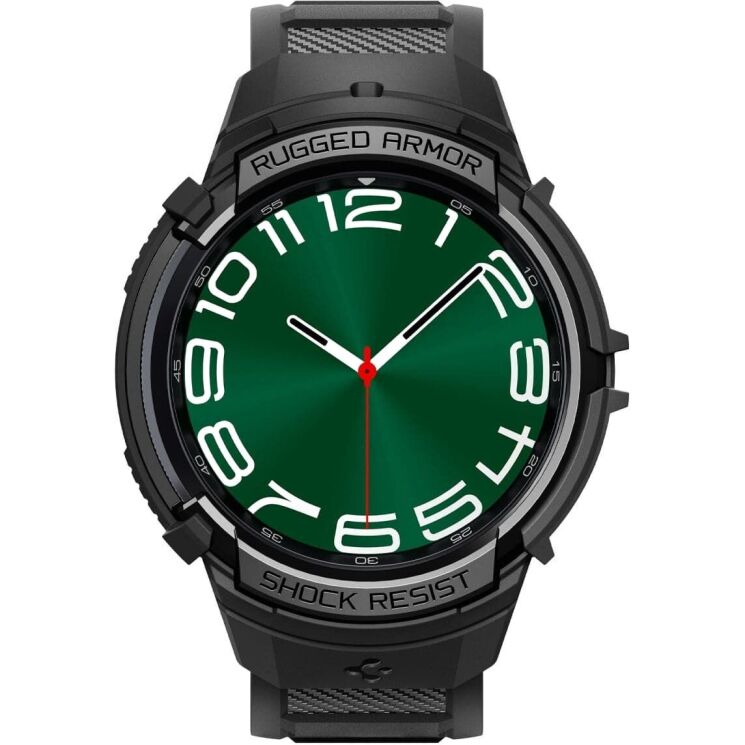 Ремінець з чохолом Spigen (SGP) Rugged Armor Pro (FW) для Samsung Galaxy Watch 6 Classic (47mm) ACS06488 - Black: фото 4 з 20