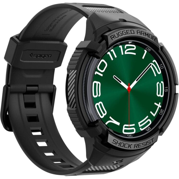 Ремінець з чохолом Spigen (SGP) Rugged Armor Pro (FW) для Samsung Galaxy Watch 6 Classic (47mm) ACS06488 - Black: фото 6 з 20