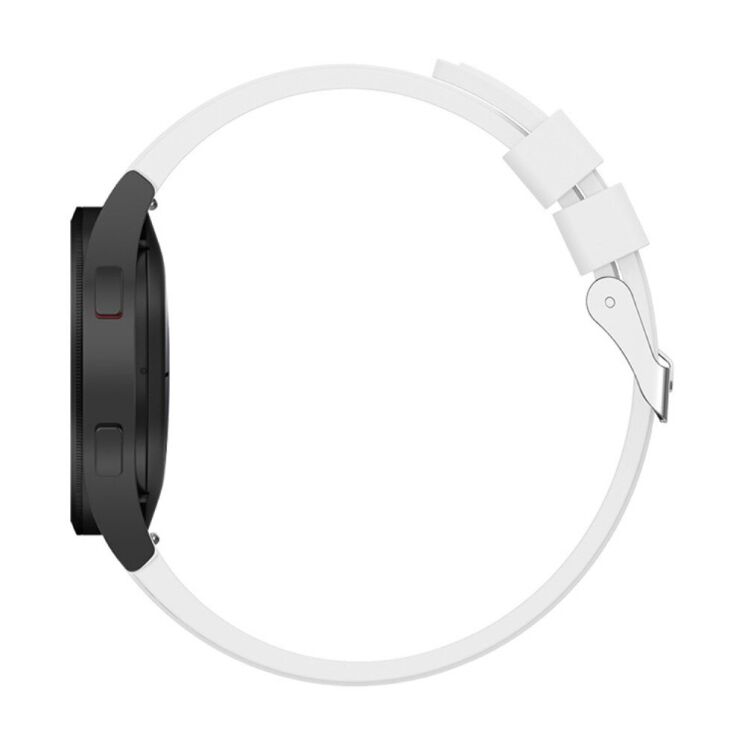 Ремешок UniCase Silicone Band для Samsung Galaxy Watch 4 Classic (46mm) / Watch 4 Classic (42mm) / Watch 4 (40mm) / Watch 4 (44mm) - White: фото 4 из 7