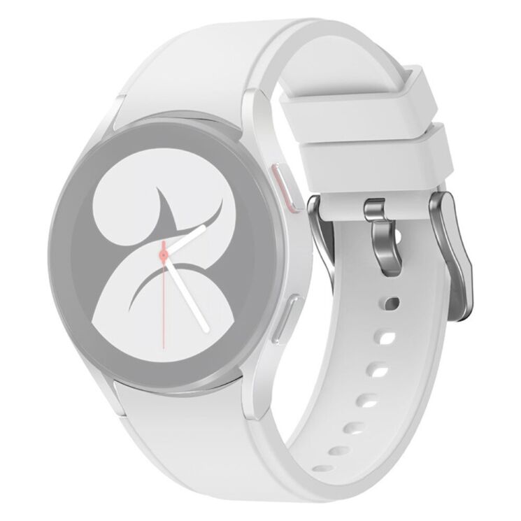 Ремешок UniCase Silicone Band для Samsung Galaxy Watch 4 Classic (46mm) / Watch 4 Classic (42mm) / Watch 4 (40mm) / Watch 4 (44mm) - White: фото 2 из 7