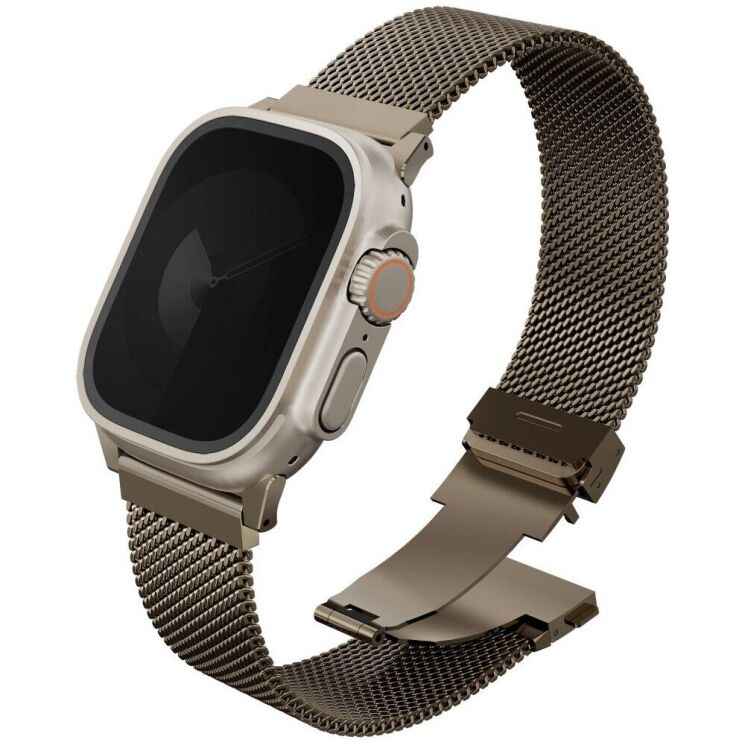 Ремінець UNIQ Dante Pro для Apple Watch 46 / 44 / SE 44 / 45 / Ultra / Ultra 2 (49mm) - Gold: фото 1 з 3