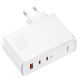Сетевое зарядное устройство Baseus GaN5 Pro Fast Charger 2C+U (140W) + кабель Type-C to Type-C (240W, 1m) CCGP100202 - White (141928W). Фото 3 из 35