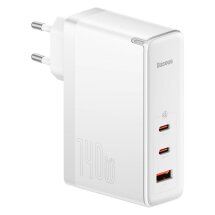 Сетевое зарядное устройство Baseus GaN5 Pro Fast Charger 2C+U (140W) + кабель Type-C to Type-C (240W, 1m) CCGP100202 - White: фото 1 из 35