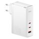 Сетевое зарядное устройство Baseus GaN5 Pro Fast Charger 2C+U (140W) + кабель Type-C to Type-C (240W, 1m) CCGP100202 - White (141928W). Фото 1 из 35