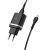 Мережевий зарядний пристрій Hoco C12Q Smart QC3.0 (3A) + кабель MicroUSB - Black: фото 1 з 10