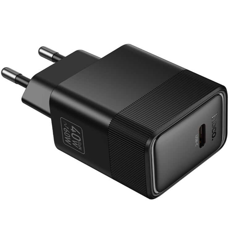 Сетевое зарядное устройство Hoco CS113A Lounge PD40W (Type-C) - Black: фото 3 из 5