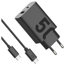Сетевое зарядное устройство Motorola TurboPower 50W Duo + кабель Type-C to Type-C (SJMC502) - Black: фото 1 из 13