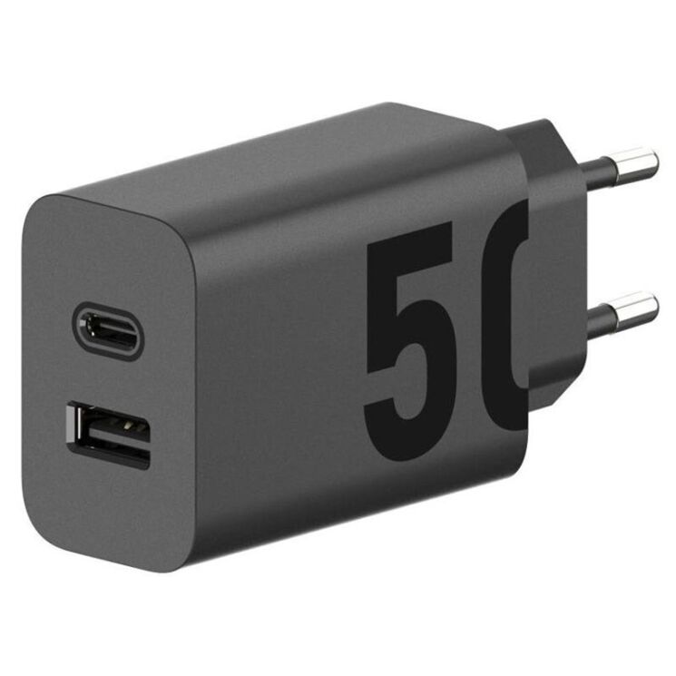 Сетевое зарядное устройство Motorola TurboPower 50W Duo + кабель Type-C to Type-C (SJMC502) - Black: фото 5 из 13