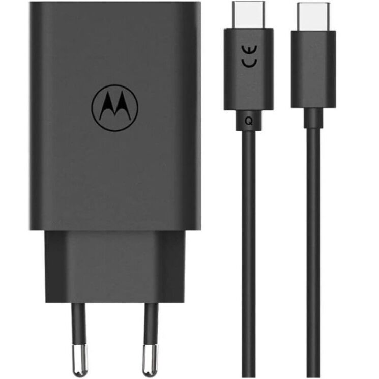 Сетевое зарядное устройство Motorola TurboPower 68W + кабель Type-C to Type-C (MC-682N) - Black: фото 2 из 4